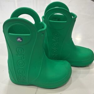 CROCS Kids Green Boots